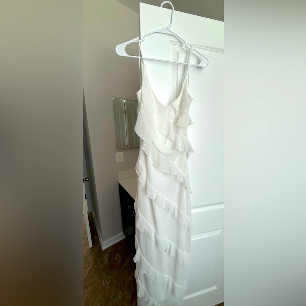 Petal & Pup White Ruffle Dress